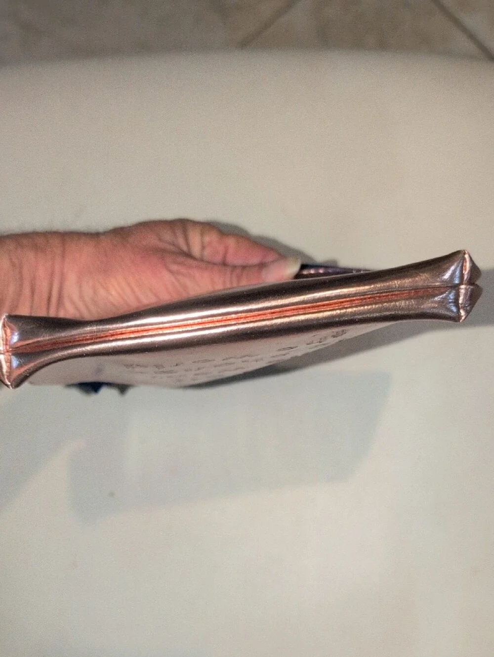 Ipsy- Rose Gold Metallic Cosmetic Pouch
